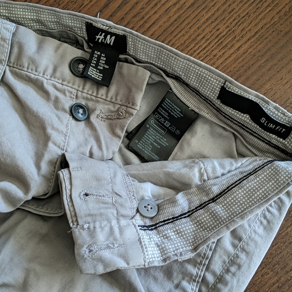 Mens grey chino slacks - Picture 2 of 2